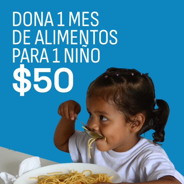 Dona 1 mes de alimentos para un niño